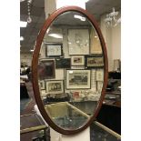 OVAL INLAID MIRROR - 23 1/2 INCHES WIDTH X 35 1/2 INCHES LENGTH