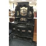 EBONISED MIRROR BACK CHIFFONIER