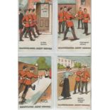 FOUR VINTAGE POSTCARDS ILLUSTRATED ARMY ORDERS BY ALF HILTON