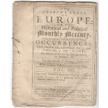 THE PRESENT STATE OF EUROPE OR THE HISTORICAL AND POLITICAL MONTHLY MERCURY FOR JANUARY 1705