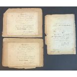 LETTER AND INVITATION CARDS TO MR AND MRS BARLOW FROM LORD COWLEY 1854 (?)