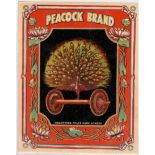 VINTAGE LABEL FOR PEACOCK BRAND