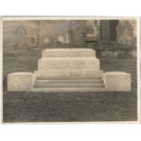 PHOTOGRAPH OF GRAVESTONE OF FRANK HOLLINS 1st BARONET OF GREYFRIARS PRESTON