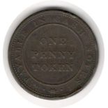 TWO UNION COPPER COMPANY 1812 BIRMINGHAM TOKEN REVERSE ONE PENNY TOKENS