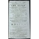 ANTIQUE THEATRE PLAYBILL THEATRE ROYAL COVENT GARDEN 1822 App.size: 18cm x 32cm