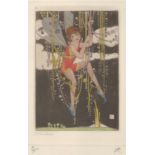ETHEL LARCOMBE (1876-1940) PIXIE HAND-COLOURED ETCHING ON WOVE EARLY 20th century ARTIST PROOF