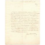 1776 SIGNED LETTER FROM MARQUIS DE COURTANVAUX CONCERNING A LAND BOUNDARY.