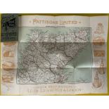 CYCLIST ROAD MAP OF SUTHERLANDSHIRE AND GAITHNESS BY PATTINSONS LIMITED