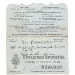 1930s THE BRITISH PHARMACY PRESCRIPTION ENVELOPE & FEW PRESCRIPTIONS IN MUNCHEM