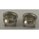 TWO HALLMARKED IMPERIAL RUSSIA SILVER SALTS