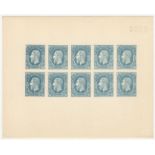 1886 COLOUR TRIAL PROOF SHEET FOR 25c BELGIAN CONGO