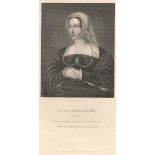 ENGRAVING OF QUEEN CATHARINE BY H.T. RYALL FROM THE ORIGINAL OF HOLBEIN