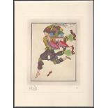 GEORGES BARBIER (1882-1932) BALLETS RUSSES HAND-COLOURED ETCHING ON WOVE ca. 1912 ARTIST PROOF