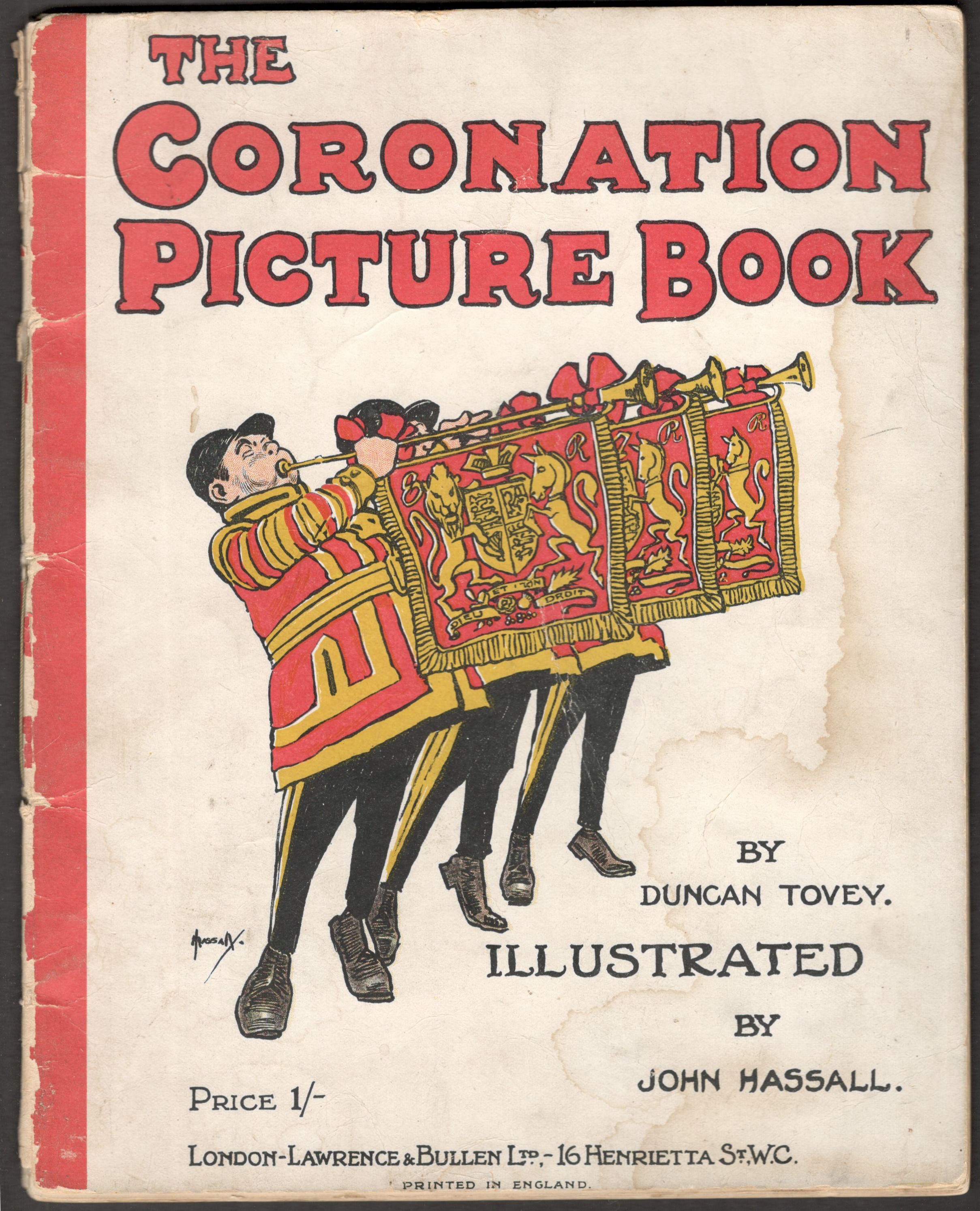 THE CORONATION PICTURE BOOK BY DUNCAN TOVEY ILLUSTRATED BY JOHN HASSALL IN ACCEPTABLE CONDITION