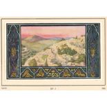 EARLY COLOURED PRINT OF SAFED - JEWISH INTEREST JUDAICA