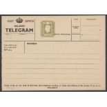 POST OFFICE INLAND TELEGRAM 1940 KGVI TELEGRAPH FORM 9 PENCE