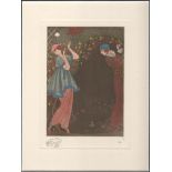 GEORGES BARBIER (1882-1932) THEATRE HAND-COLOURED ETCHING ON WOVE ca. 1912 ARTIST PROOF