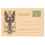 1925 UNUSED GERMAN DEUTSCHES REICH ZEPPELIN POSTKARTE