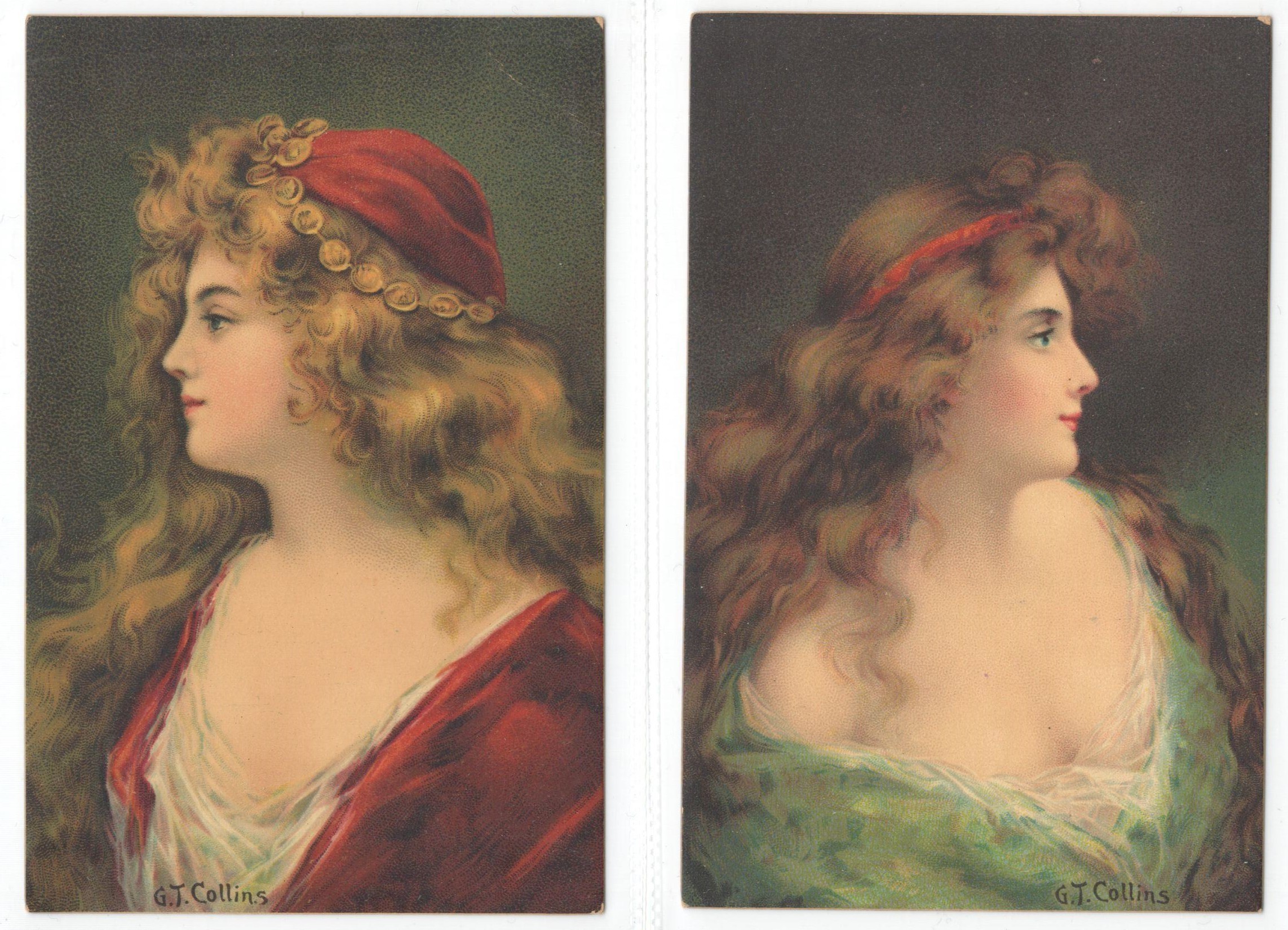 FOUR ARTIST SIGNED POSTCARDS - G T COLLINS BY REGAL ART PUBLISHING Co. LONDON - RAPCO SERIES 510 - Image 3 of 4