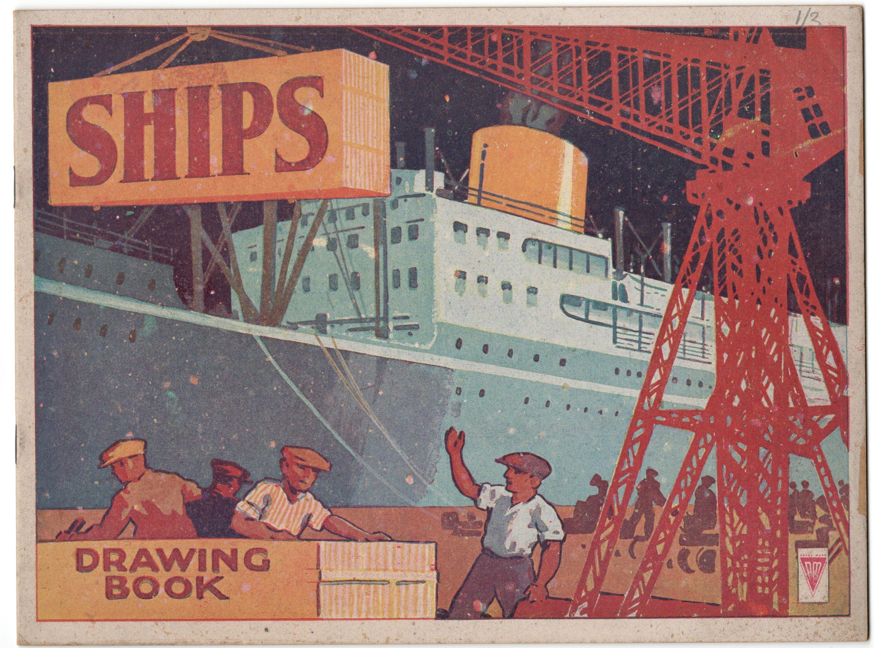 SHIPS DRAWING BOOK PUBLISHED BY P.M. (PRODUCTIONS) LTD LONDON & LETCHWORTH