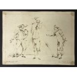 SAMUEL IRELAND ETCHING BASED ON A WORK BY JOHN HAMILTON MORTIMER FROM 1790s App.size: 29.5cm x 2