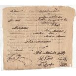 1803 ANTIQUE AMERICAN COURT OFFICE DOCUMENT CONCLUDES WITH WITNESS OUR HANDS AND SEALS