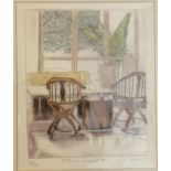 SIGNED LIMITED EDITION PRINT OF FURNITURE DESIGN - MOUNTED