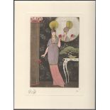 GEORGES BARBIER (1882-1932) THEATRE HAND-COLOURED ETCHING ON WOVE ca. 1912 ARTIST PROOF