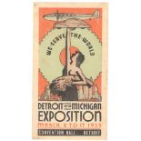 DETROIT AND MICHIGAN EXPOSITION 1935 AND POSTER STAMP FOR 1936