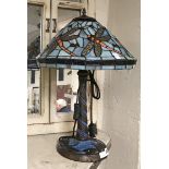 BLUE DRAGONFLY TIFFANY STYLE LAMP - 55CM