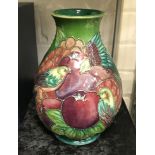 MOORCROFT VASE - FINCHES & BERRY 20CM X 16CM - BOXED