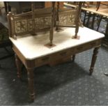 MARBLE TOP WASHSTAND