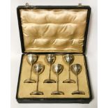 CASED SILVER GOBLET SET - 800 GRADE