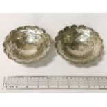 TWO HM SILVER DISHES