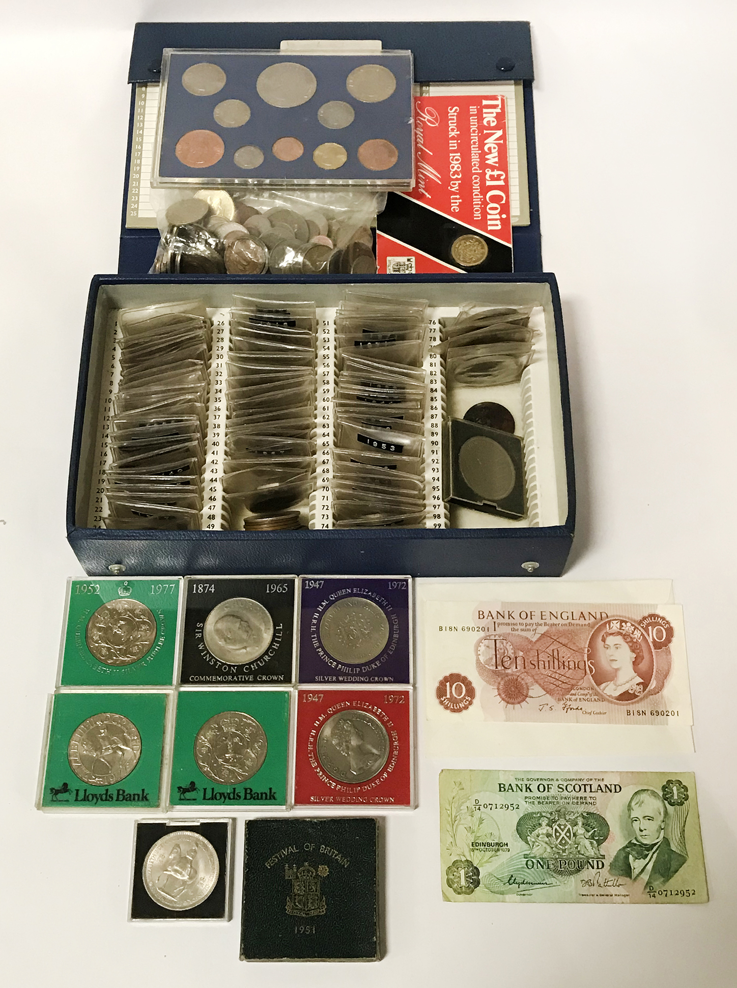 COINS INCL. 1951 FESTIVAL OF BRITAIN