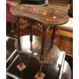 INLAID TWO TIER KIDNEY TABLE