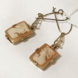 9CT GOLD CAMEO EARRINGS