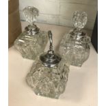 SET 3 HM SILVER TOP BOTTLES