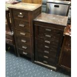 TWO SLIMLINE CHESTS OF DRAWERS