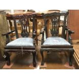 TWO SMALL CHIPPENDALE STYLE CHAIRS