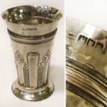 HM SILVER GOBLET - MOSS MORRIS 1906 APPROX 6.1oz