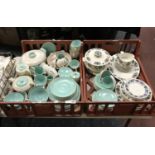 TWO TRAYS OF CHINA (POOLE & MIDWINTER)