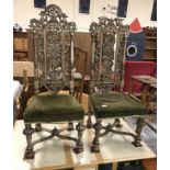 TWO ORNATE CHAIRS A/F