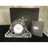 WATERFORD CRYSTAL MANTLE CLOCK - BOXED