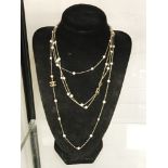 925 GILT CLASP PEARL DESIGNER NECKLACE