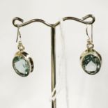 STERLING SILVER TOPAZ EARRINGS