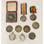 QTY SILVER COINS /MEDALS