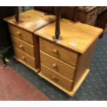 PAIR PINE CHESTS OF DRAWERS