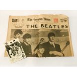 ''THE BEATLES'' A 1963 SOUVENIR ISSUE OF THE EVENING NEWS TOGETHER WITH AN ORIGINAL GERMAN ''STAR
