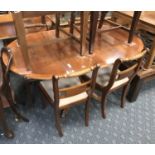 YEW TABLE & 4 CHAIRS